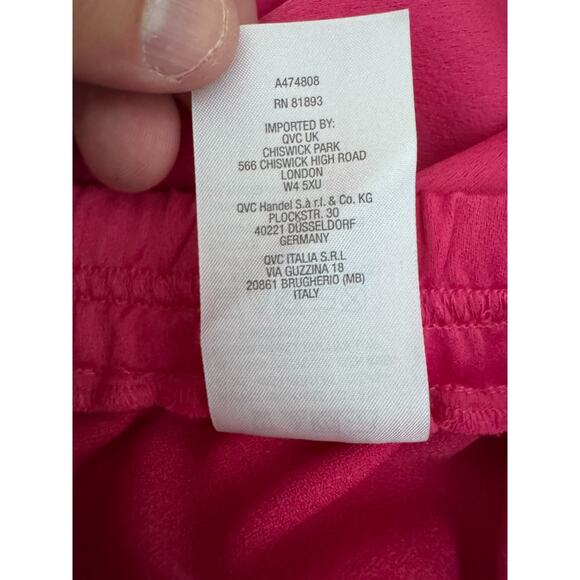 Jason Wu Pink Satin Ankle Pants L Elastic Waist Pockets NWOT Stretch Business - Picture 8 of 9